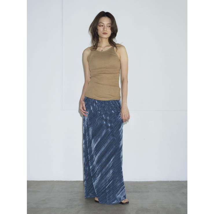 【Htage】ラップデザインベロアスカート | Ungrid | 詳細画像9 