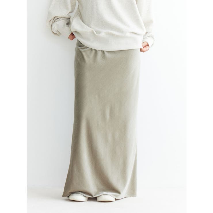 ミディアムグレー | フィットベロアスカート | Ungrid