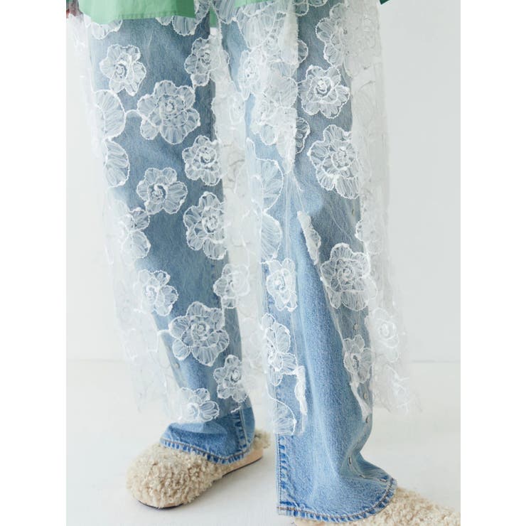 レースデザインスリットスカート | Ungrid | 詳細画像12 