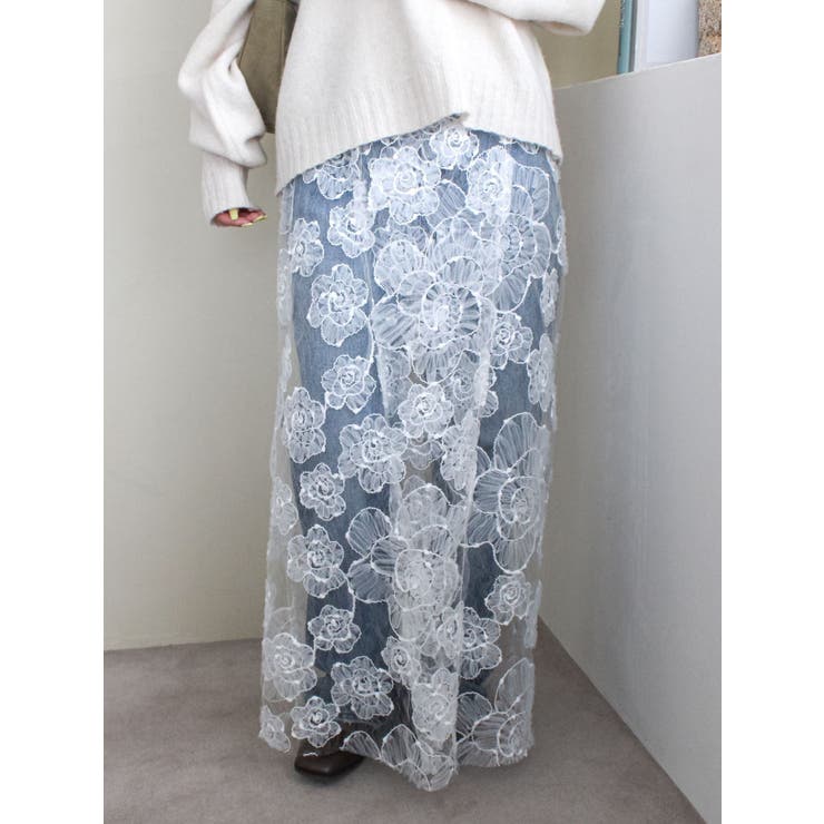 レースデザインスリットスカート | Ungrid | 詳細画像14 