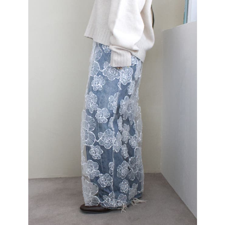 レースデザインスリットスカート | Ungrid | 詳細画像15 