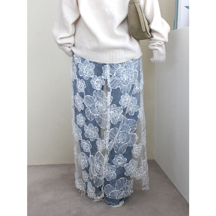 レースデザインスリットスカート | Ungrid | 詳細画像16 