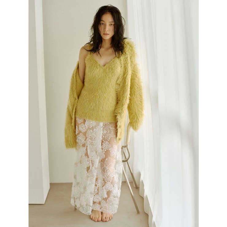 レースデザインスリットスカート | Ungrid | 詳細画像2 