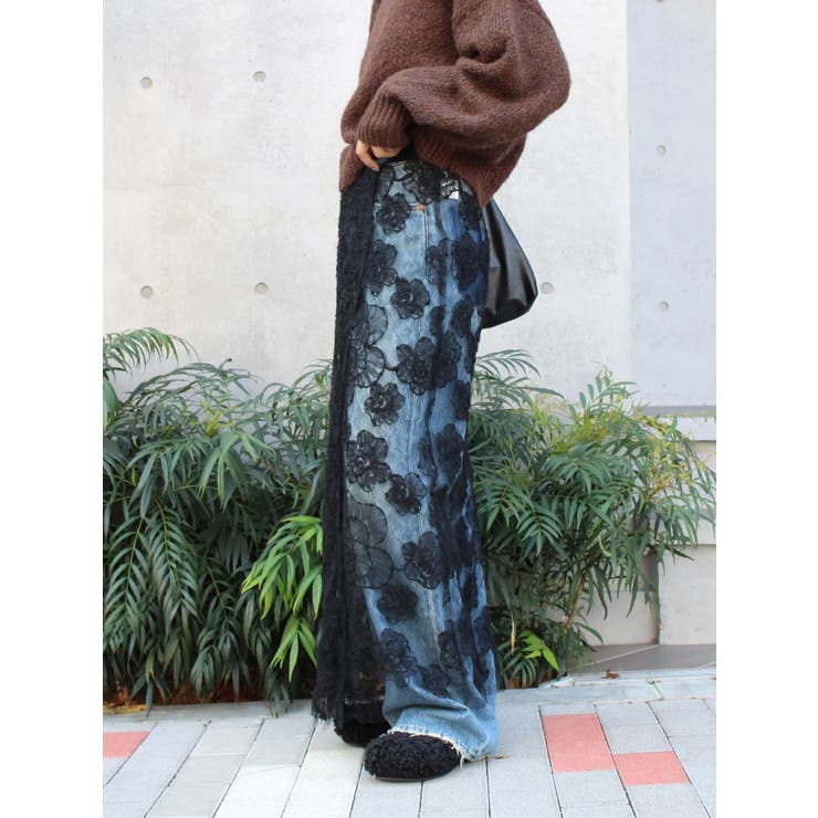 レースデザインスリットスカート | Ungrid | 詳細画像7 