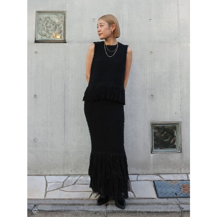 フリンジニットスカート | Ungrid | 詳細画像10 