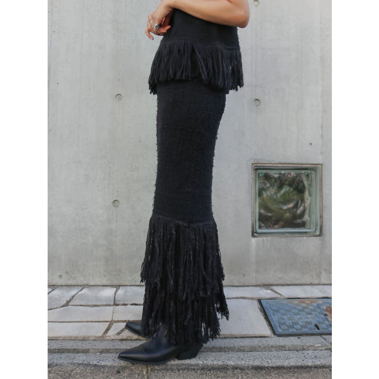 フリンジニットスカート | Ungrid | 詳細画像5 