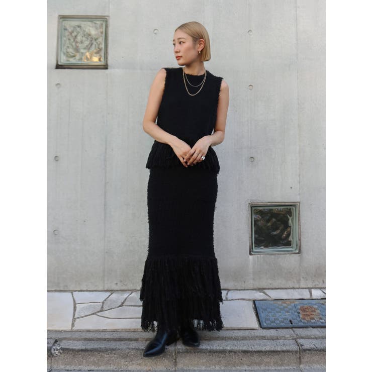 フリンジニットスカート | Ungrid | 詳細画像7 