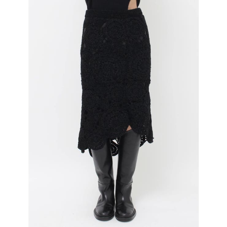 【Htage】モールヤーンアシメニットスカート | Ungrid | 詳細画像12 