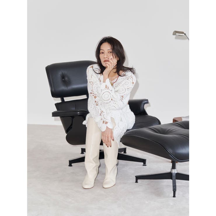 【Htage】モールヤーンアシメニットスカート | Ungrid | 詳細画像7 