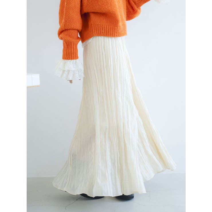 アイボリー | クリンクルボリュームスカート | Ungrid