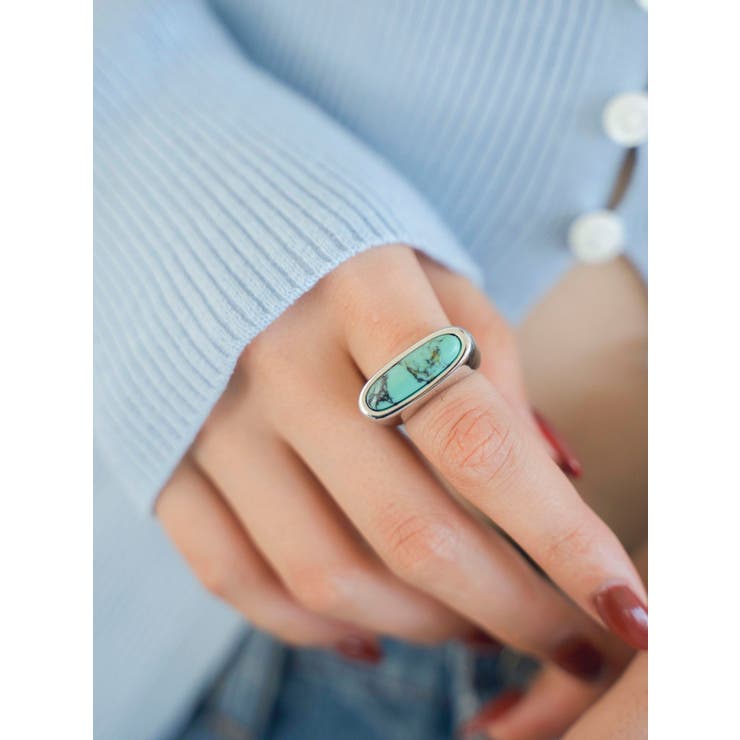 ブルー | エリプスデザインストーンコンビリング | Ungrid