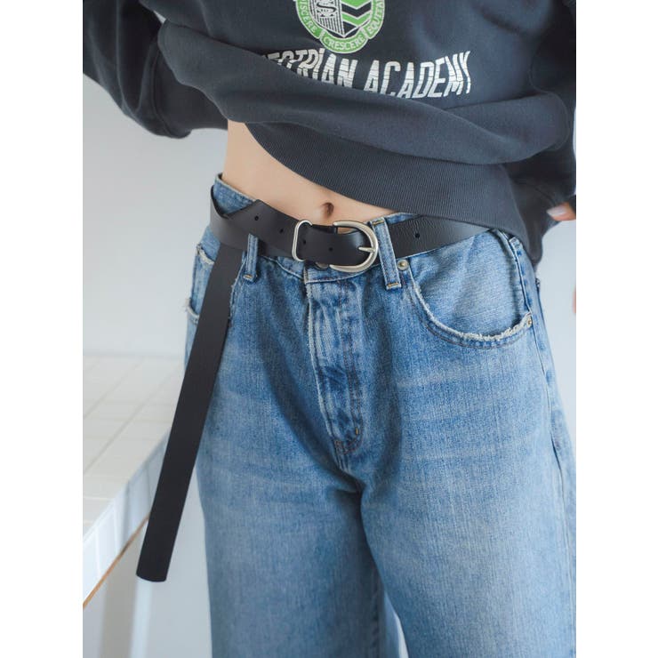 ブラック | レザーロングベルト | Ungrid