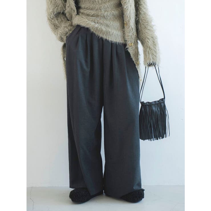 フリンジデザインレザーショルダーバッグ | Ungrid | 詳細画像3 