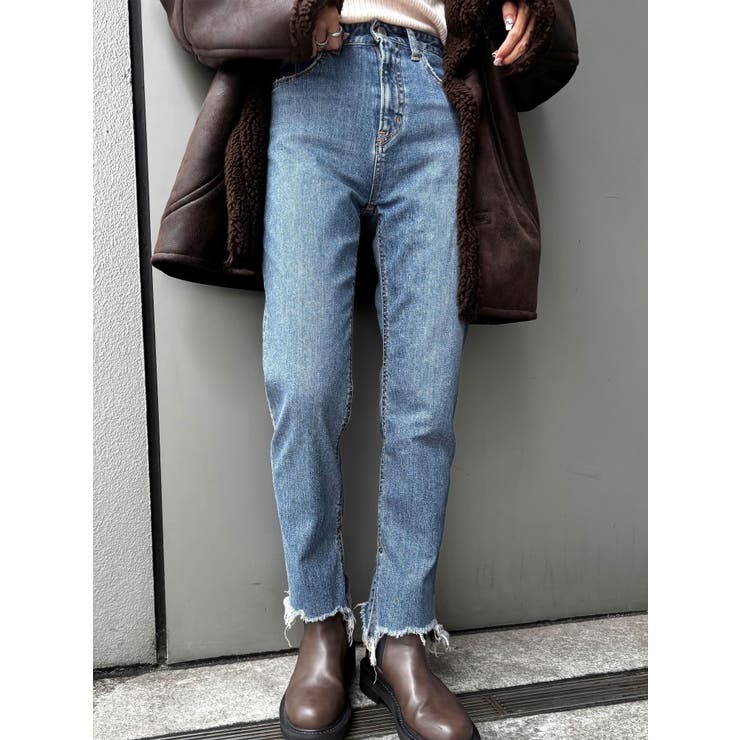 ブルー | ヘムデザインストレッチデニム | Ungrid