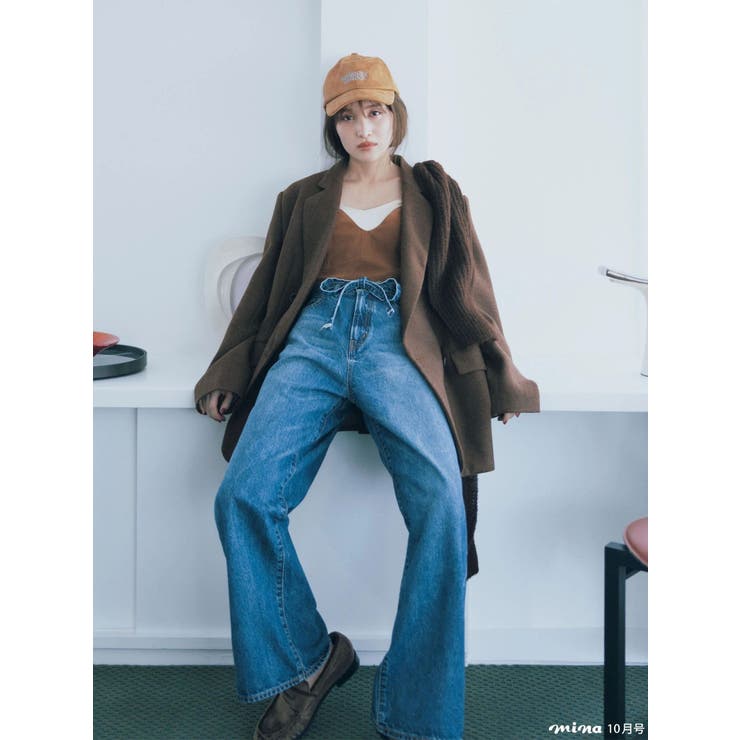 百田夏菜子コラボ】レースコンビルーズデニム[品番：MKSW0066046