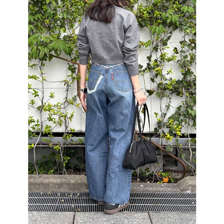 百田夏菜子コラボ】レースコンビルーズデニム[品番：MKSW0066046