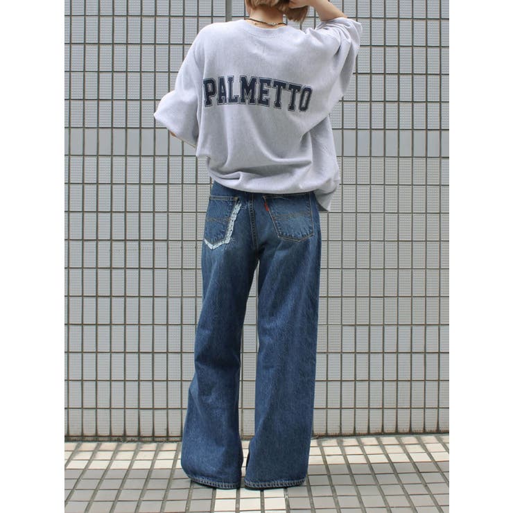 百田夏菜子コラボ】レースコンビルーズデニム[品番：MKSW0066046