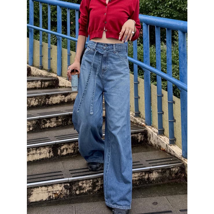 百田夏菜子コラボ】レースコンビルーズデニム[品番：MKSW0066046