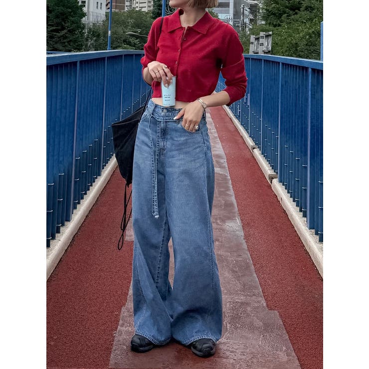 百田夏菜子コラボ】レースコンビルーズデニム[品番：MKSW0066046