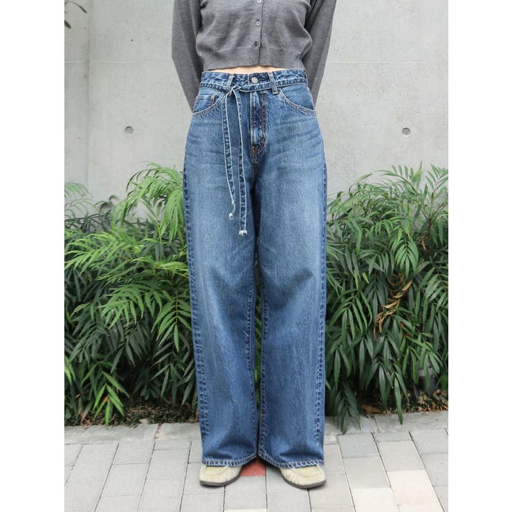 百田夏菜子コラボ】レースコンビルーズデニム[品番：MKSW0066046