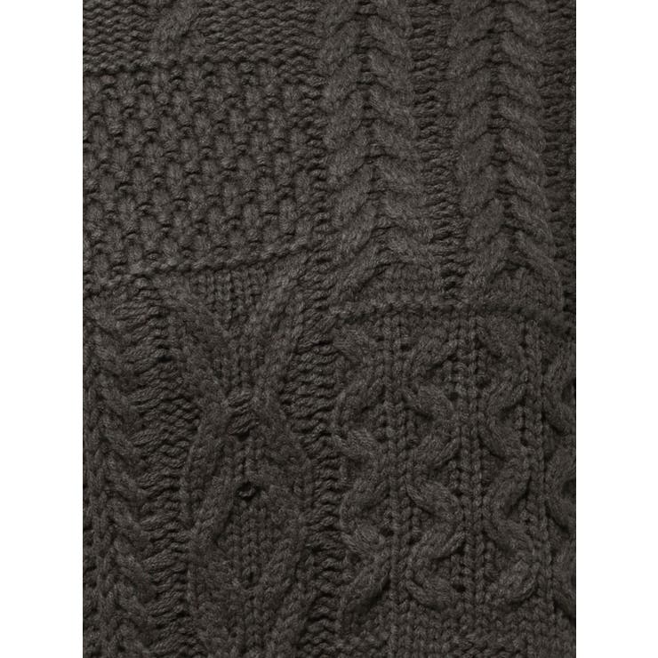 【WEB限定】パッチワークケーブルニット | Ungrid | 詳細画像45 