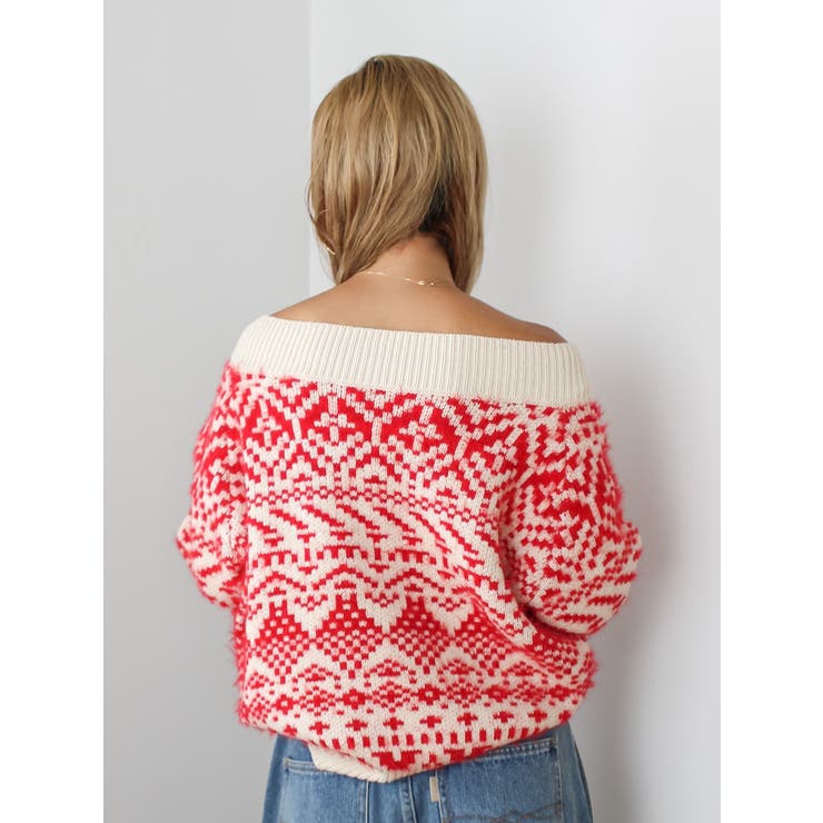 【WEB限定】オフショルジャカードニット | Ungrid | 詳細画像17 