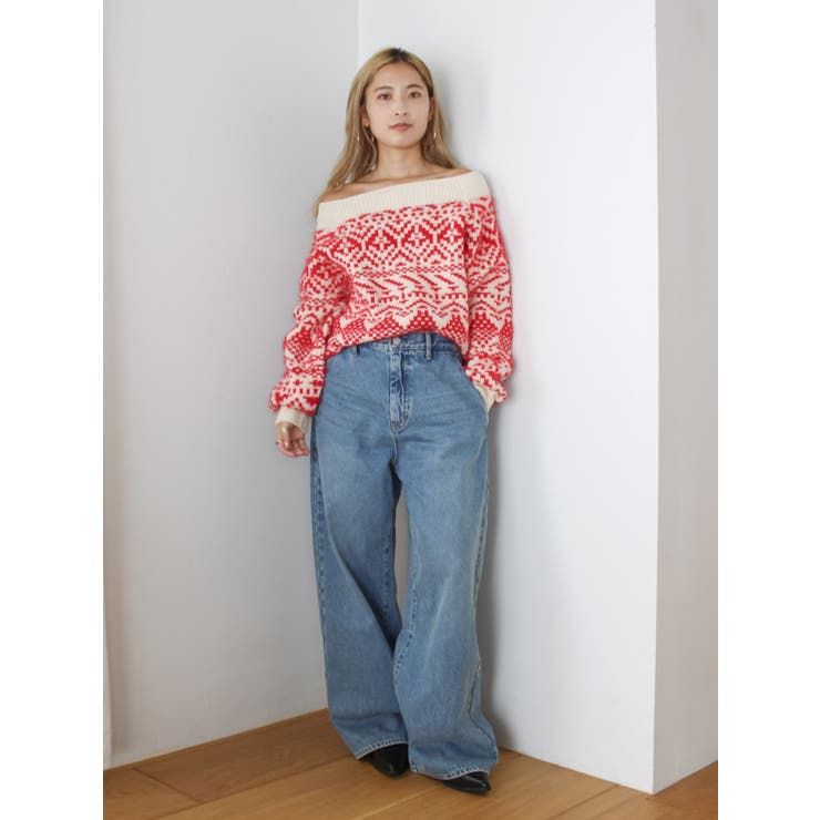 【WEB限定】オフショルジャカードニット | Ungrid | 詳細画像18 