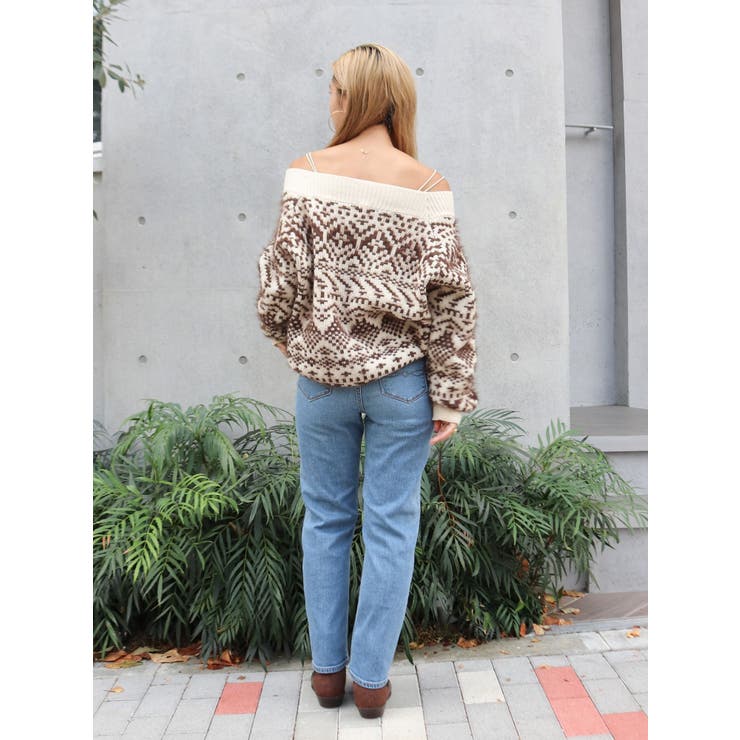 【WEB限定】オフショルジャカードニット | Ungrid | 詳細画像25 