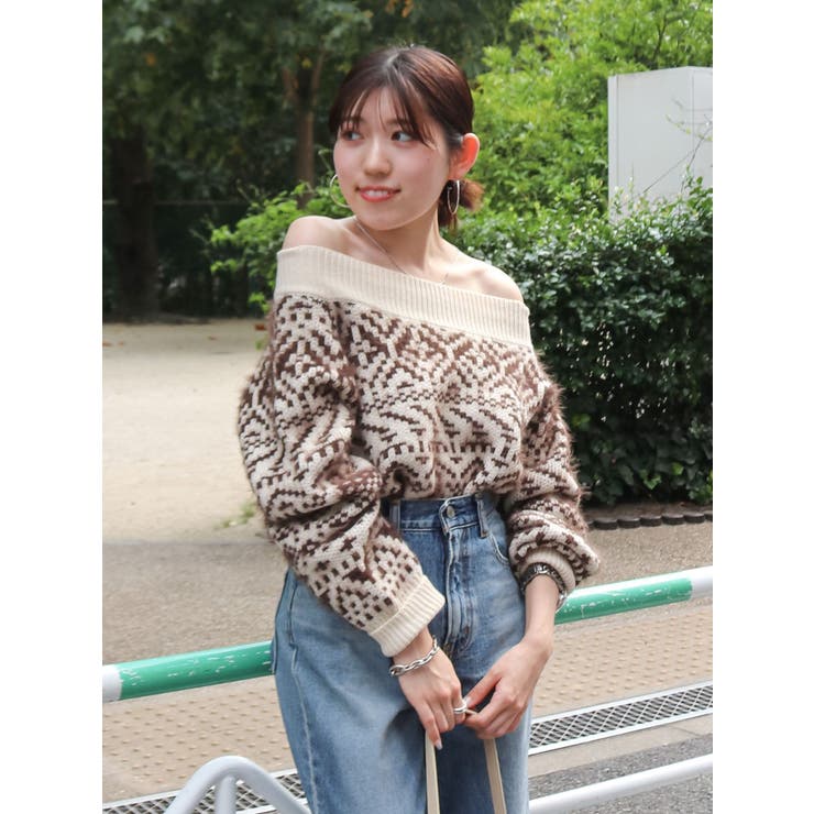 【WEB限定】オフショルジャカードニット | Ungrid | 詳細画像28 