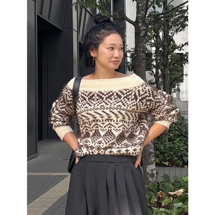 【WEB限定】オフショルジャカードニット | Ungrid | 詳細画像29 