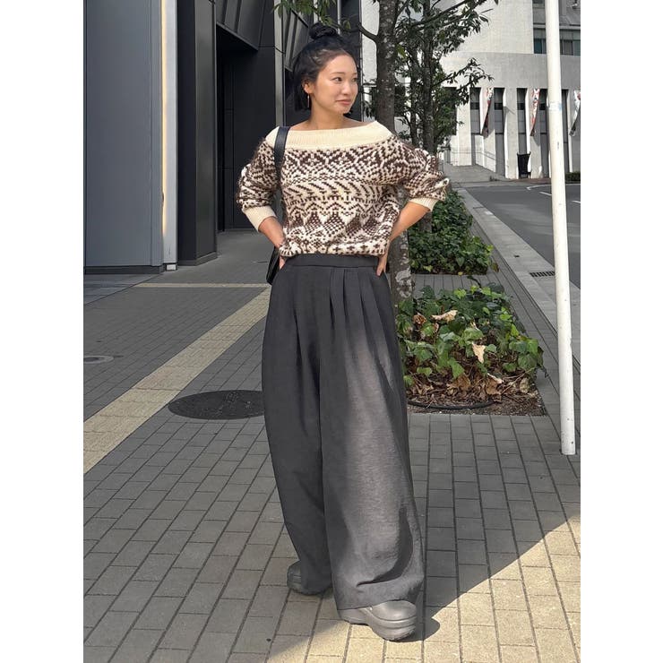 【WEB限定】オフショルジャカードニット | Ungrid | 詳細画像30 