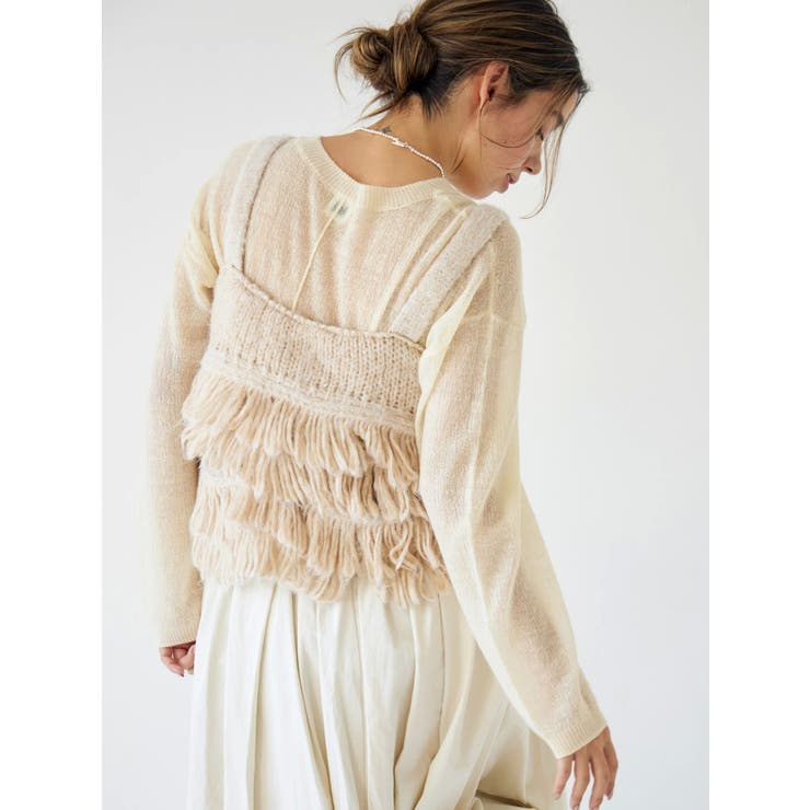 マルチウェイフリンジデザインニットビスチェ | Ungrid | 詳細画像11 