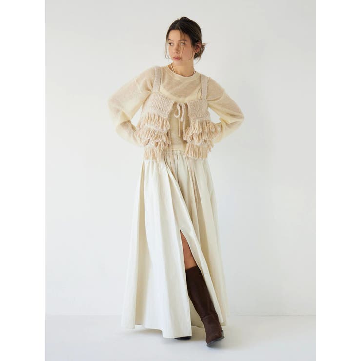 マルチウェイフリンジデザインニットビスチェ | Ungrid | 詳細画像12 