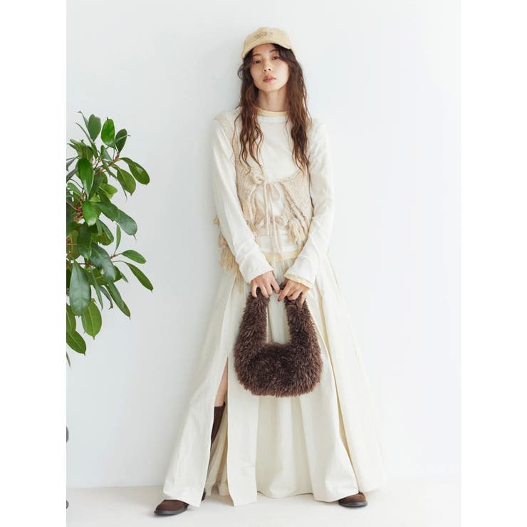 マルチウェイフリンジデザインニットビスチェ | Ungrid | 詳細画像15 