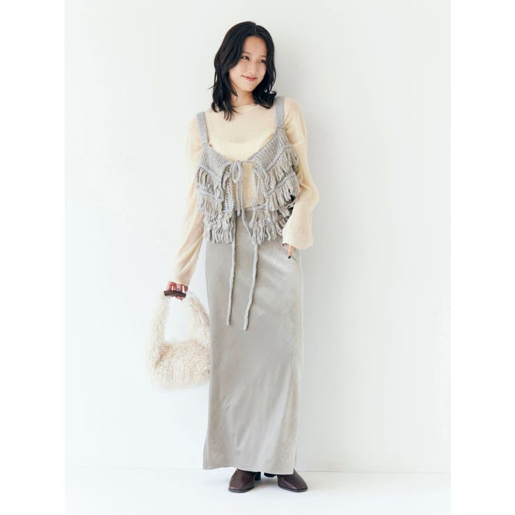 マルチウェイフリンジデザインニットビスチェ | Ungrid | 詳細画像21 