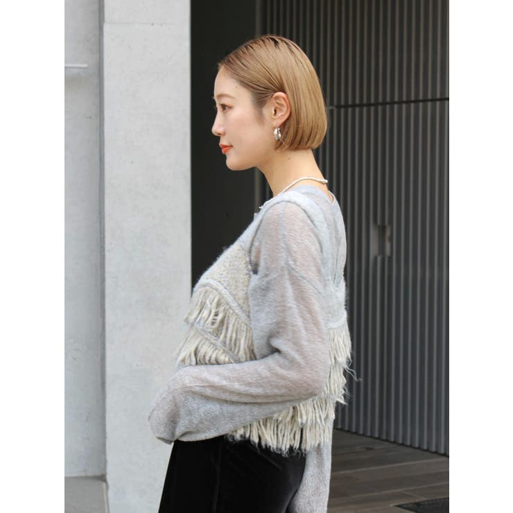 マルチウェイフリンジデザインニットビスチェ | Ungrid | 詳細画像29 