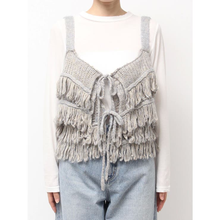 マルチウェイフリンジデザインニットビスチェ | Ungrid | 詳細画像40 