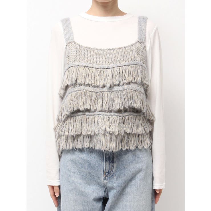 マルチウェイフリンジデザインニットビスチェ | Ungrid | 詳細画像47 