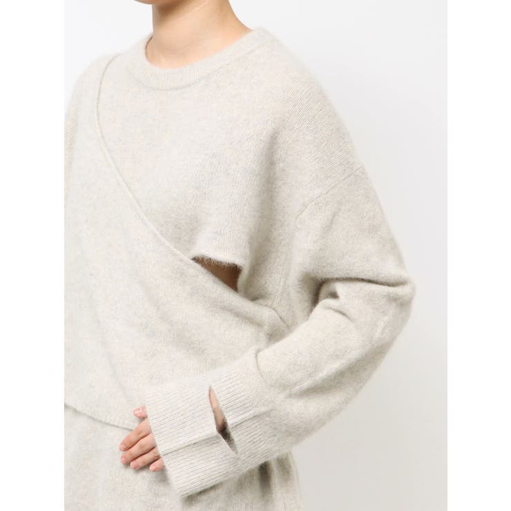 【Htage】フォックス混ビスチェレイヤードニット | Ungrid | 詳細画像12 