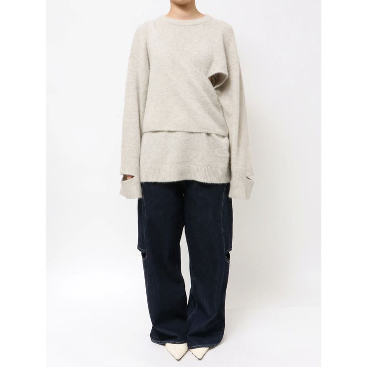 【Htage】フォックス混ビスチェレイヤードニット | Ungrid | 詳細画像15 