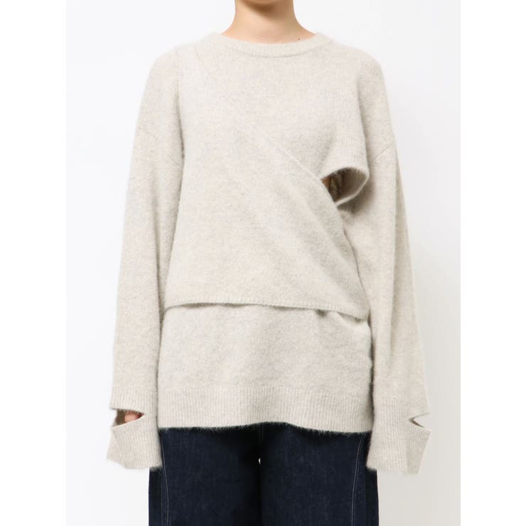 【Htage】フォックス混ビスチェレイヤードニット | Ungrid | 詳細画像8 