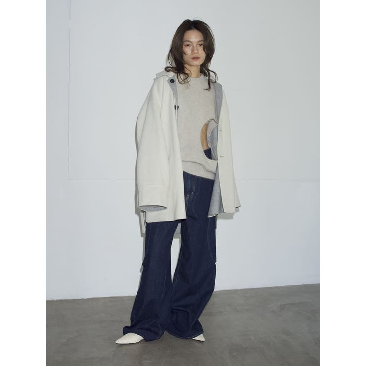 ライトグレー | 【Htage】フォックス混ビスチェレイヤードニット | Ungrid