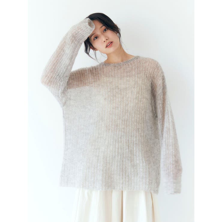 アルパカ混透かし編みニット | Ungrid | 詳細画像10 