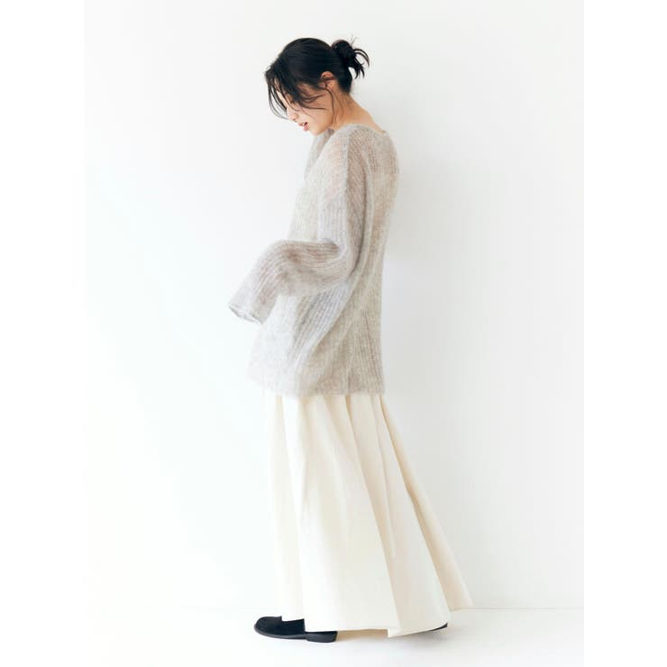 アルパカ混透かし編みニット | Ungrid | 詳細画像14 