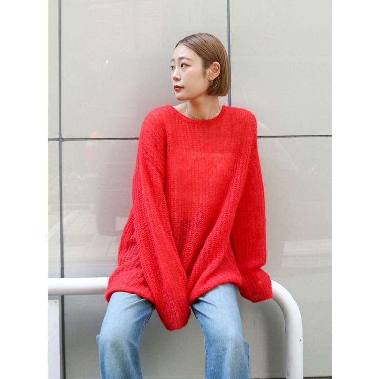 アルパカ混透かし編みニット | Ungrid | 詳細画像18 