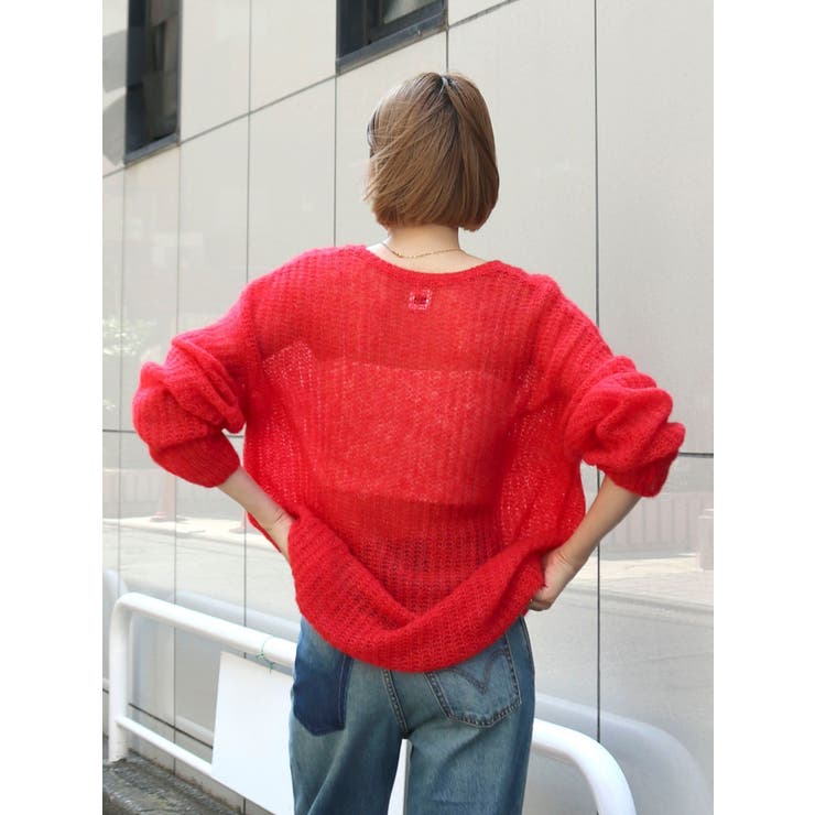 アルパカ混透かし編みニット | Ungrid | 詳細画像19 