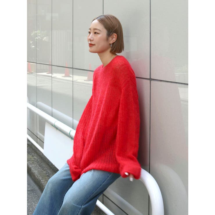 アルパカ混透かし編みニット | Ungrid | 詳細画像20 