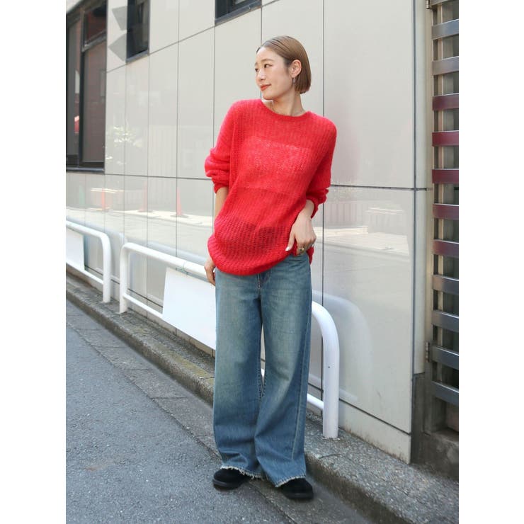 アルパカ混透かし編みニット | Ungrid | 詳細画像21 