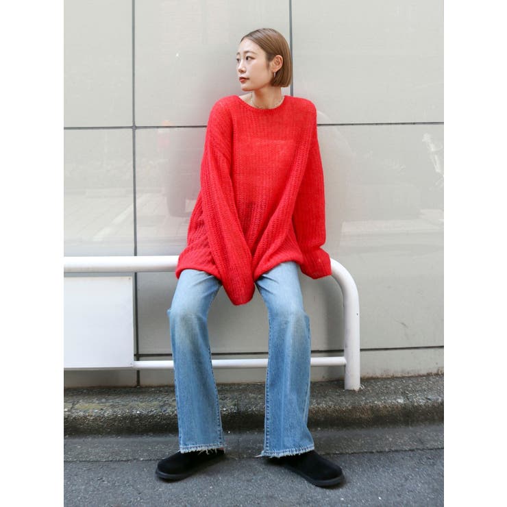 アルパカ混透かし編みニット | Ungrid | 詳細画像22 