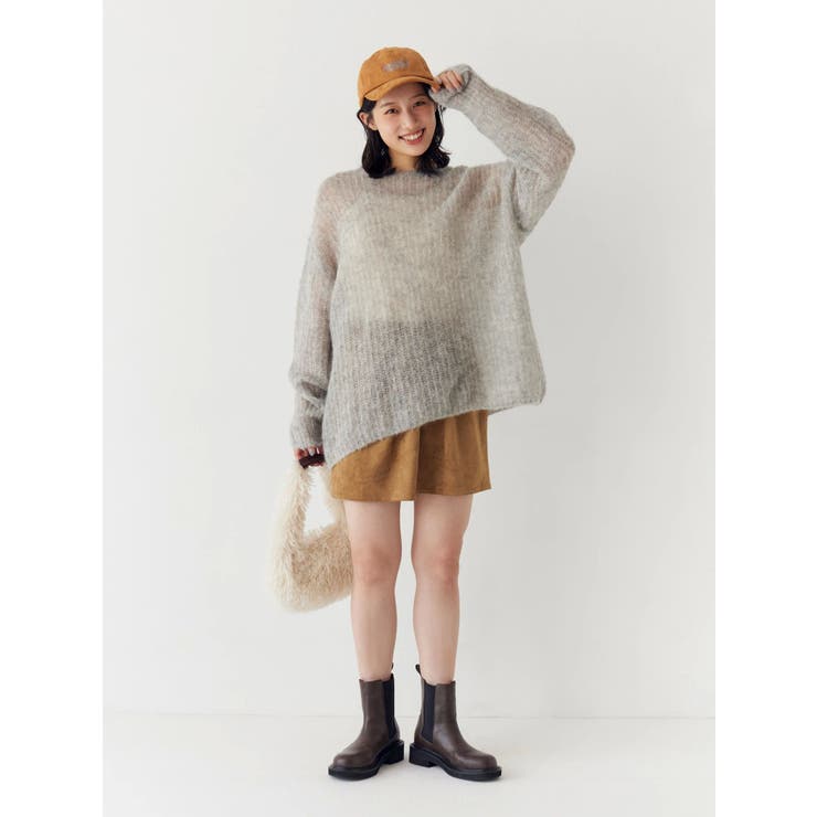 アルパカ混透かし編みニット | Ungrid | 詳細画像25 